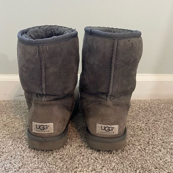 UGG Gray Classic Short Boots - Picture 3 of 6